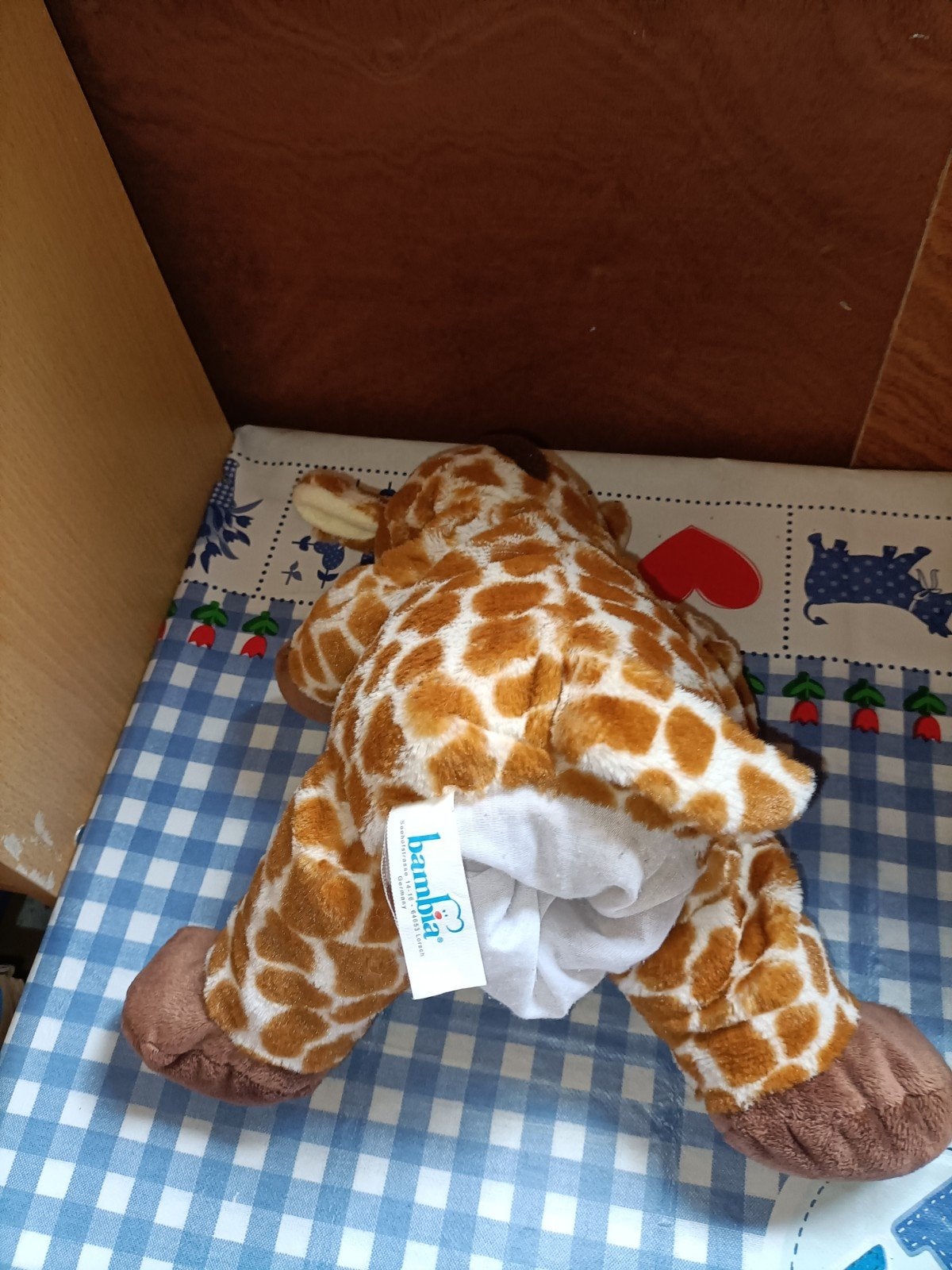 Bambia giraffe handpop 25 cm groot, Ophalen of Verzenden, Zo goed als nieuw, Overige typen