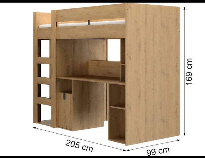 Hoogslaper Lugano artisan eik - Zo goed als nieuw, Huis en Inrichting, Eenpersoons, 160 tot 180 cm, Ophalen of Verzenden, Zo goed als nieuw