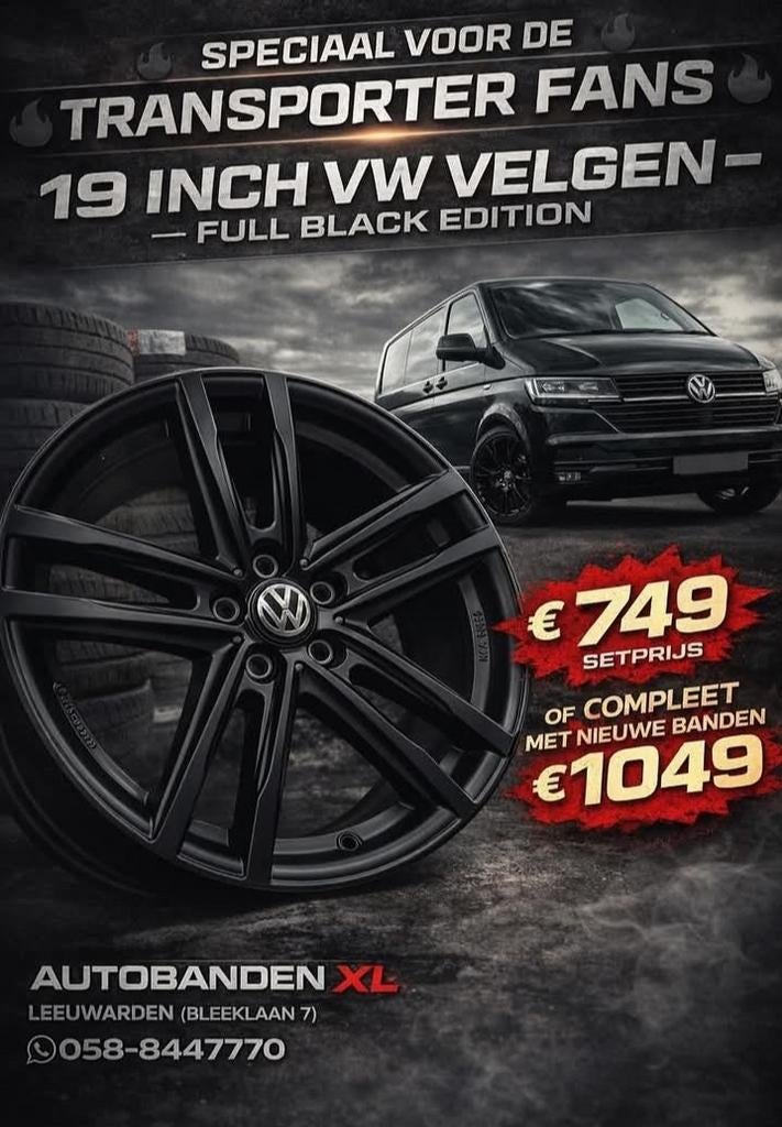 19 Inch Vw Transporter T5, T6, T7 Velgen 5x120, 19 inch, Bestelwagen, Velg(en), Nieuw