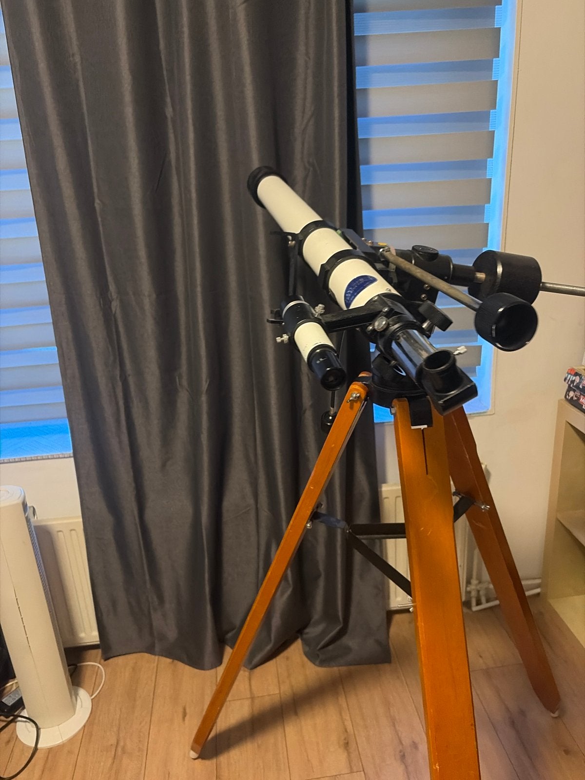 GANYMEDES Telescoop D=60mm F=910mm met statief, Ophalen, Gebruikt, Lenzentelescoop (refractor), Met statief