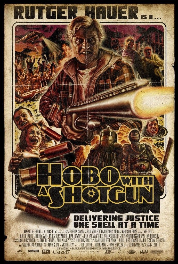 HOBO   WITH   A   SHOTGUN      filmposter., Rechthoekig Staand, Verzenden, Nieuw, A1 t/m A3