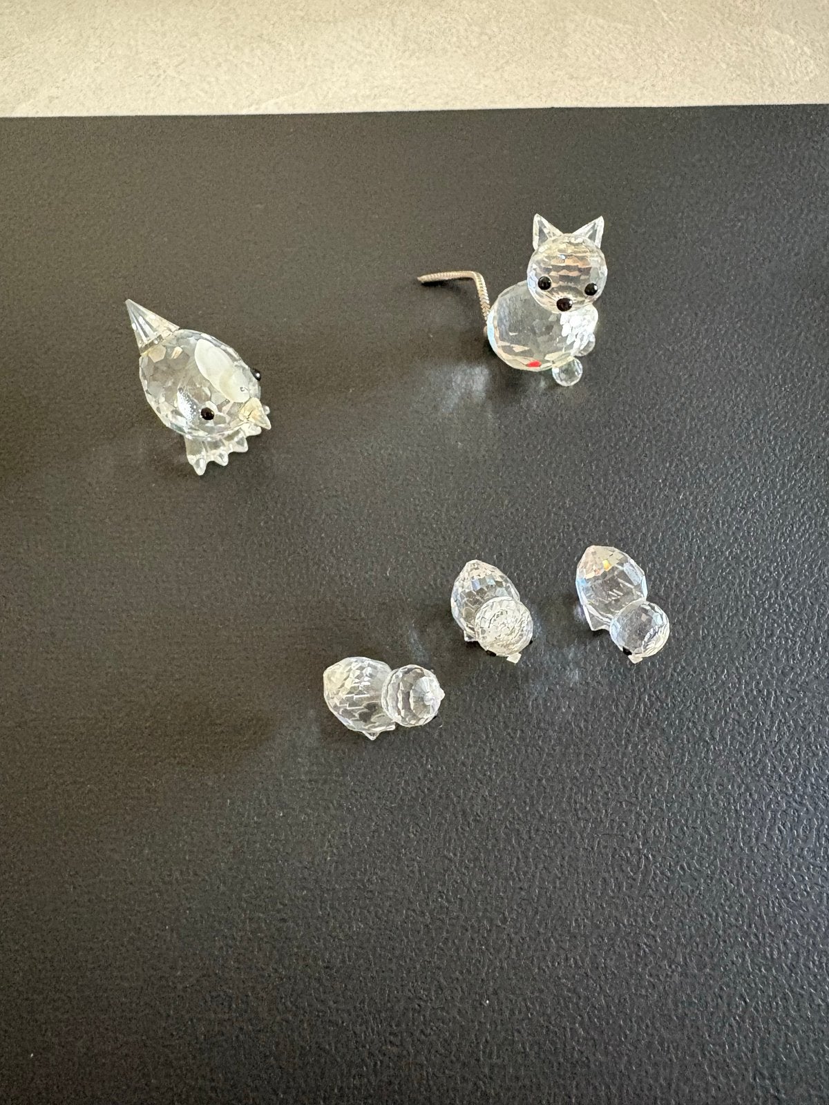 Swarovski Glaskunst: Kip, 3 Kuikens & Kat, Ophalen of Verzenden, Zo goed als nieuw, Figuurtje