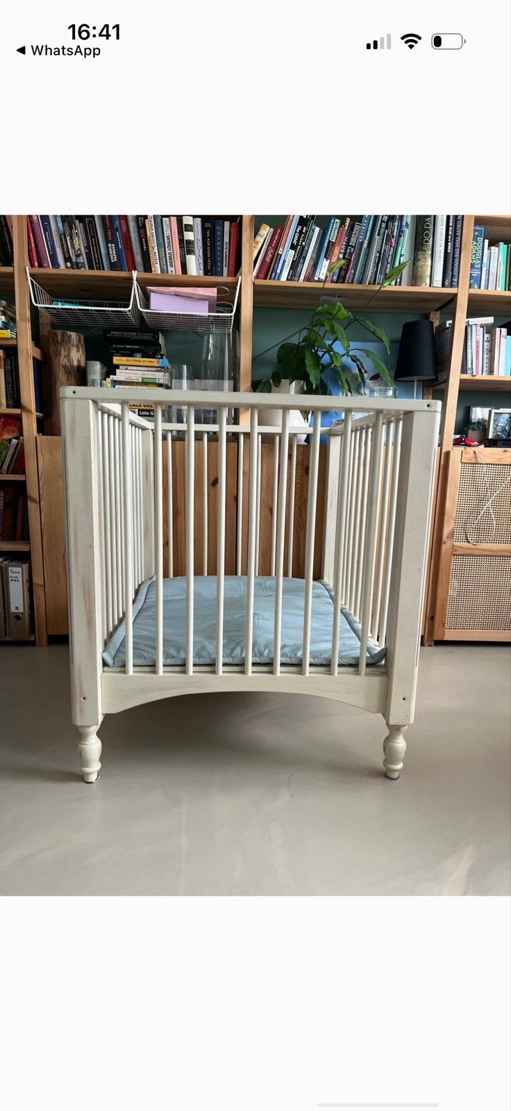 Bopita baby box, kleur: white-wash, in goede staat, Kinderen en Baby's, Ophalen, Zo goed als nieuw, Vierkant