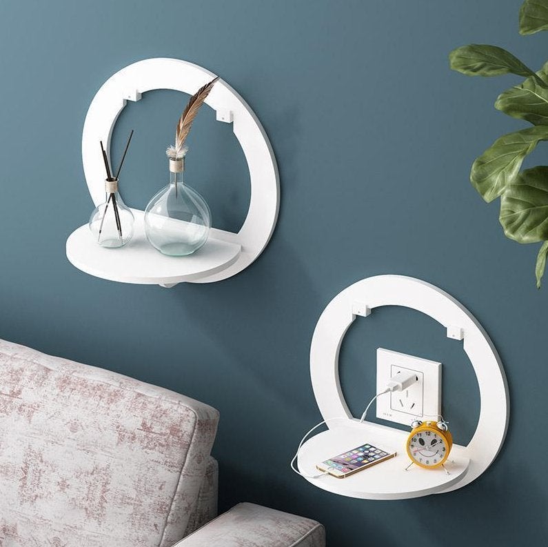 Witte Ronde Wandplank / Wand Plank Muur Stelling Display, Huis en Inrichting, Verzenden, Nieuw