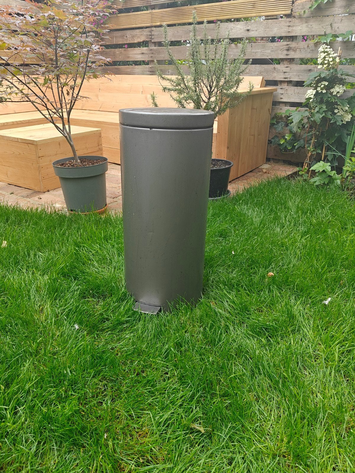 Brabantia pedaalemmer - 30 liter - grijs, Ophalen, Gebruikt, Met pedaal, 20 tot 30 liter
