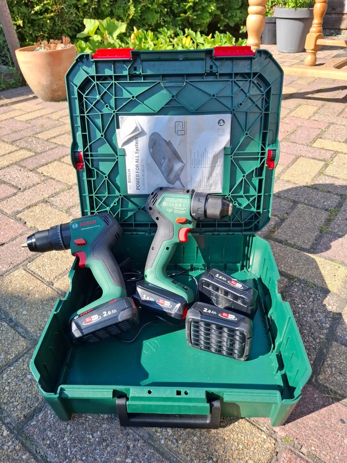 Bosch UniversalDrill & UniversalImpact 18V-60 set, Ophalen of Verzenden, Minder dan 400 watt, Variabele snelheid, Zo goed als nieuw