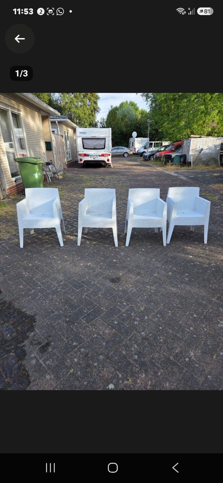 Set van 4 Driade Toy fauteuils - Philippe Starck - Wit, Ophalen