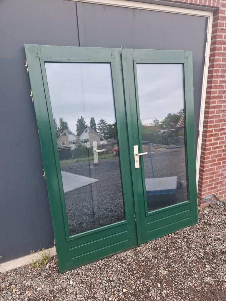 Hardhouten tuindeuren, Gebruikt, Deurkozijn, 150 tot 225 cm, Hout