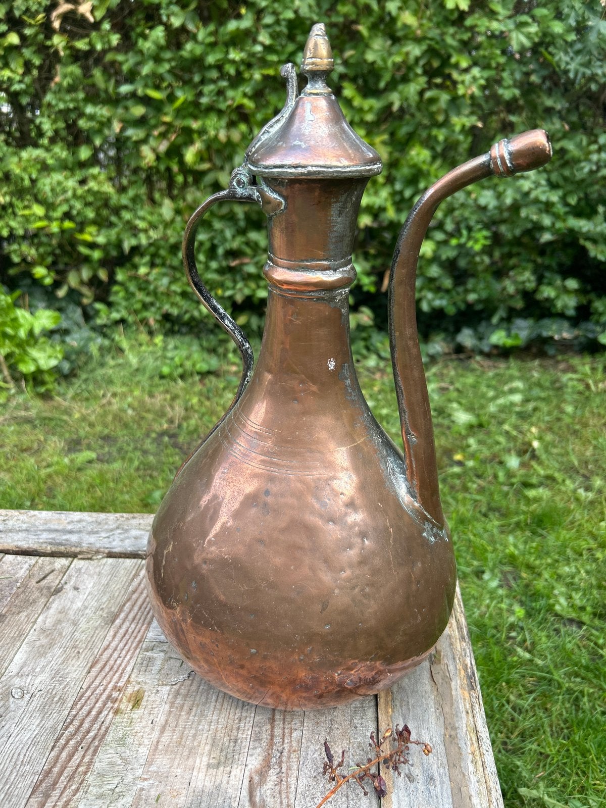 Antieke koperen kan - Oosters theepot/waterkan, Antiek en Kunst, Ophalen of Verzenden