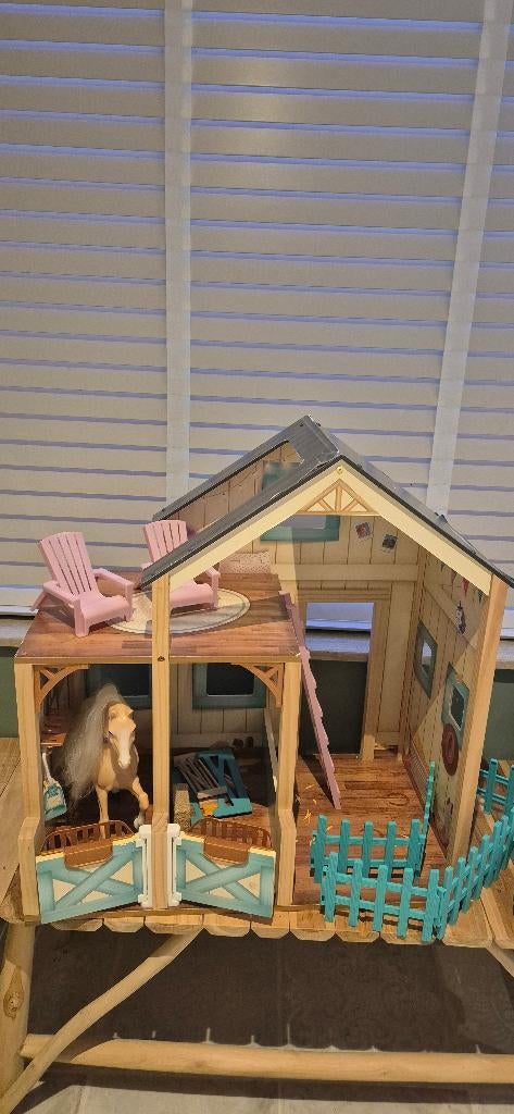 KidKraft 63534 Sweet Meadow paardenstal, Kinderen en Baby's, Speelgoed | Houten speelgoed, Ophalen, Gebruikt, Overige typen