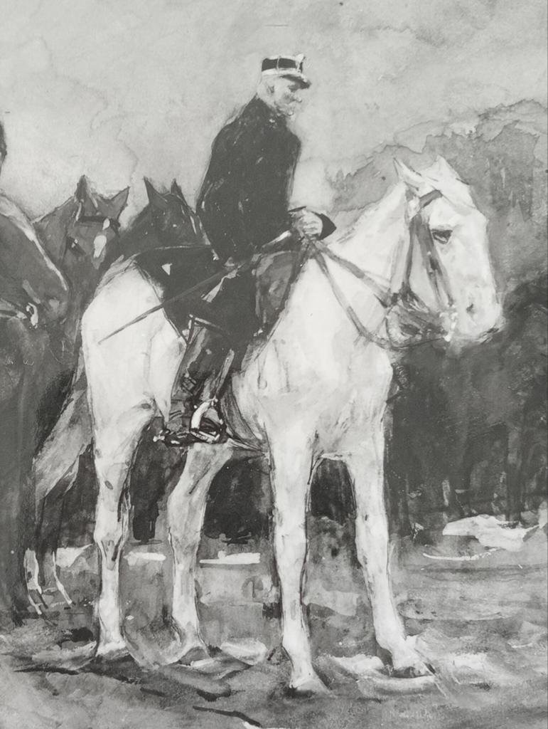 George Hendrik Breitner Militaire Inspectie A.Frequin foto, Ophalen of Verzenden