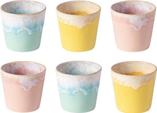 Costa Nova Grespresso Lungo Kopjes - Set van 6 in 3 kleuren, Huis en Inrichting, Overige merken, Nieuw, Ophalen of Verzenden, Modern