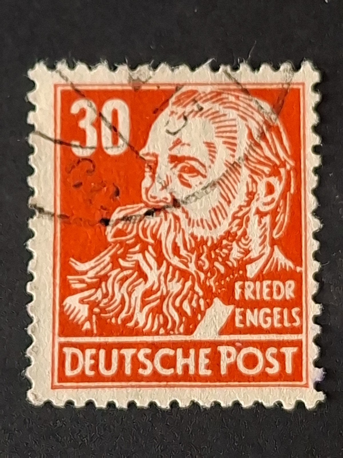 Duitsland.  Sovjet Zone Mi 222 #3. Niet vermelde plaatfout., Ophalen of Verzenden, Gestempeld