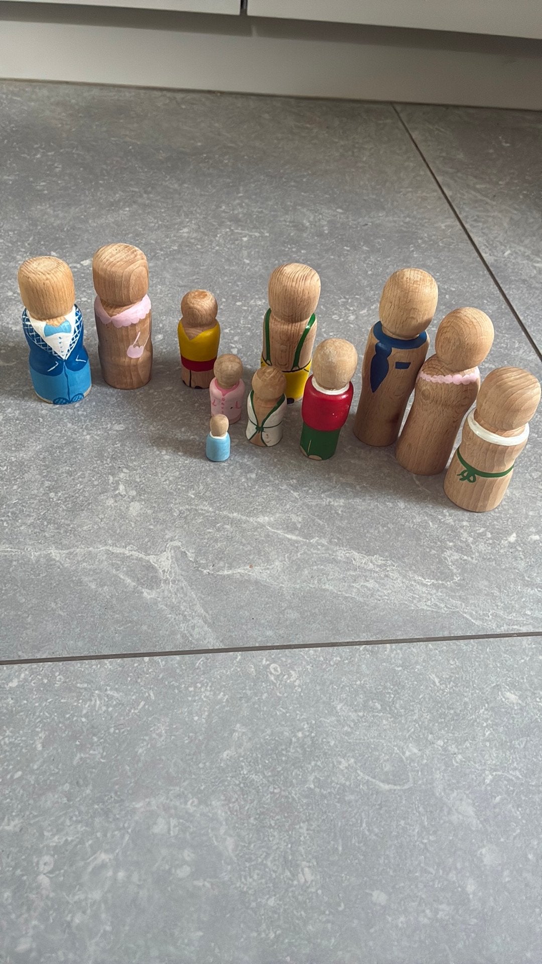 Houten poppetjes voor familieopstelling, Ophalen of Verzenden, Zo goed als nieuw