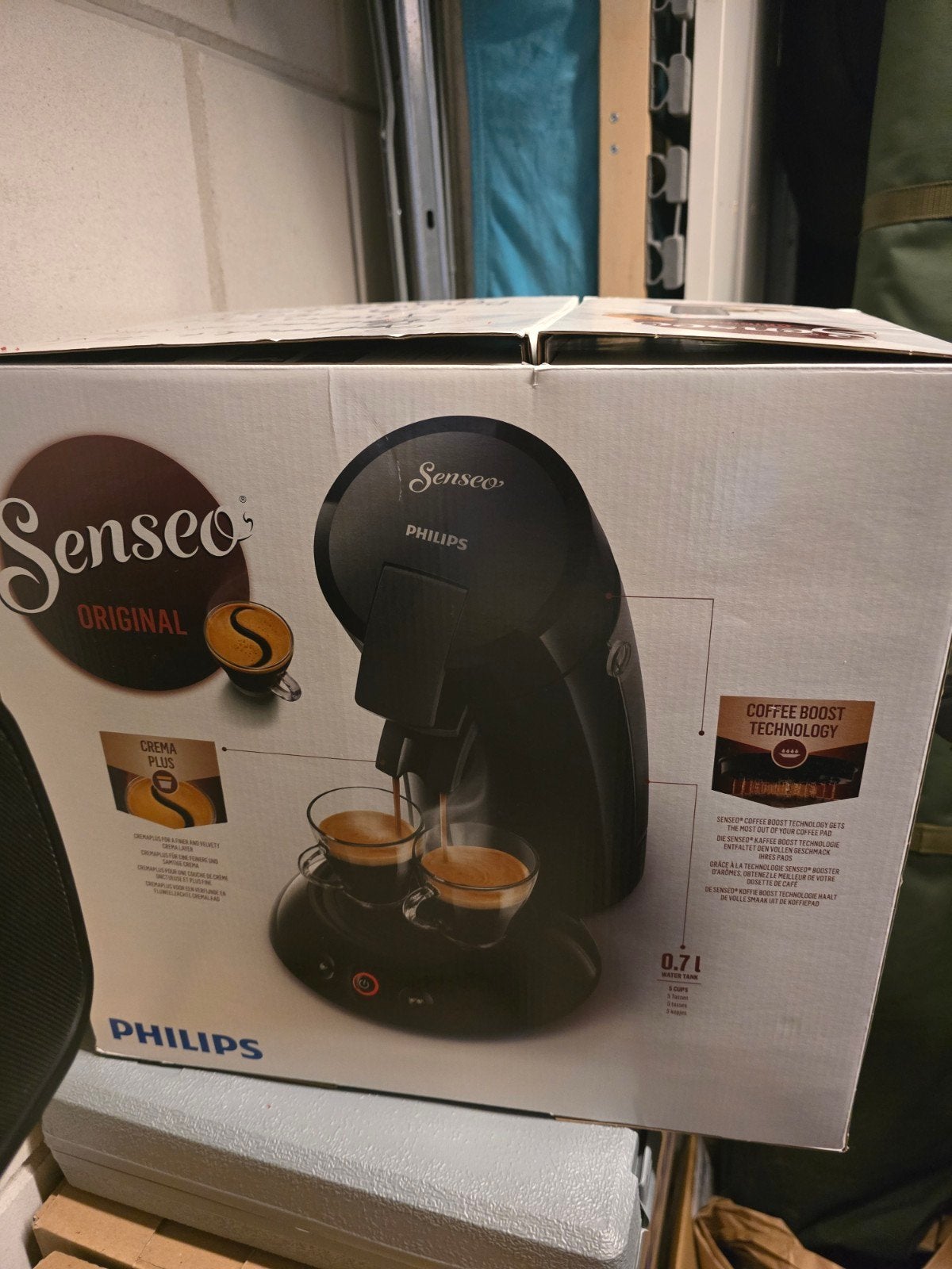 Philips Senseo Original Koffiezetapparaat Zwart Nieuw, Witgoed en Apparatuur, Koffiezetapparaten, Koffiepads en cups, Koffiemachine