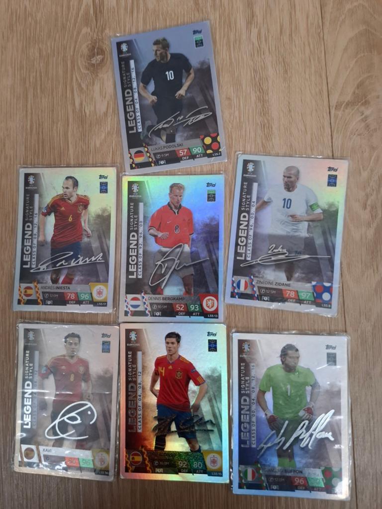 Topps Match Attax Legend Signature Kaarten (7 stuks) 2025, Ophalen of Verzenden
