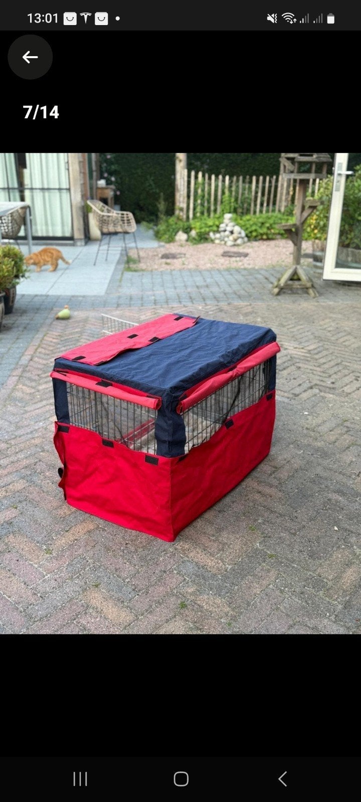 Honden Bench met hoes, Ophalen, Zo goed als nieuw