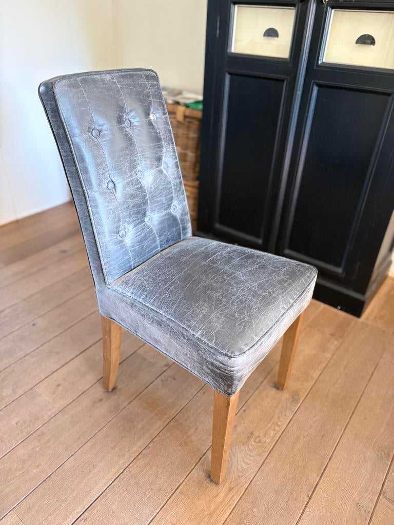 Stoelen Rivièra Maison, Huis en Inrichting, Stoelen, Ophalen, Zo goed als nieuw, Grijs, Leer
