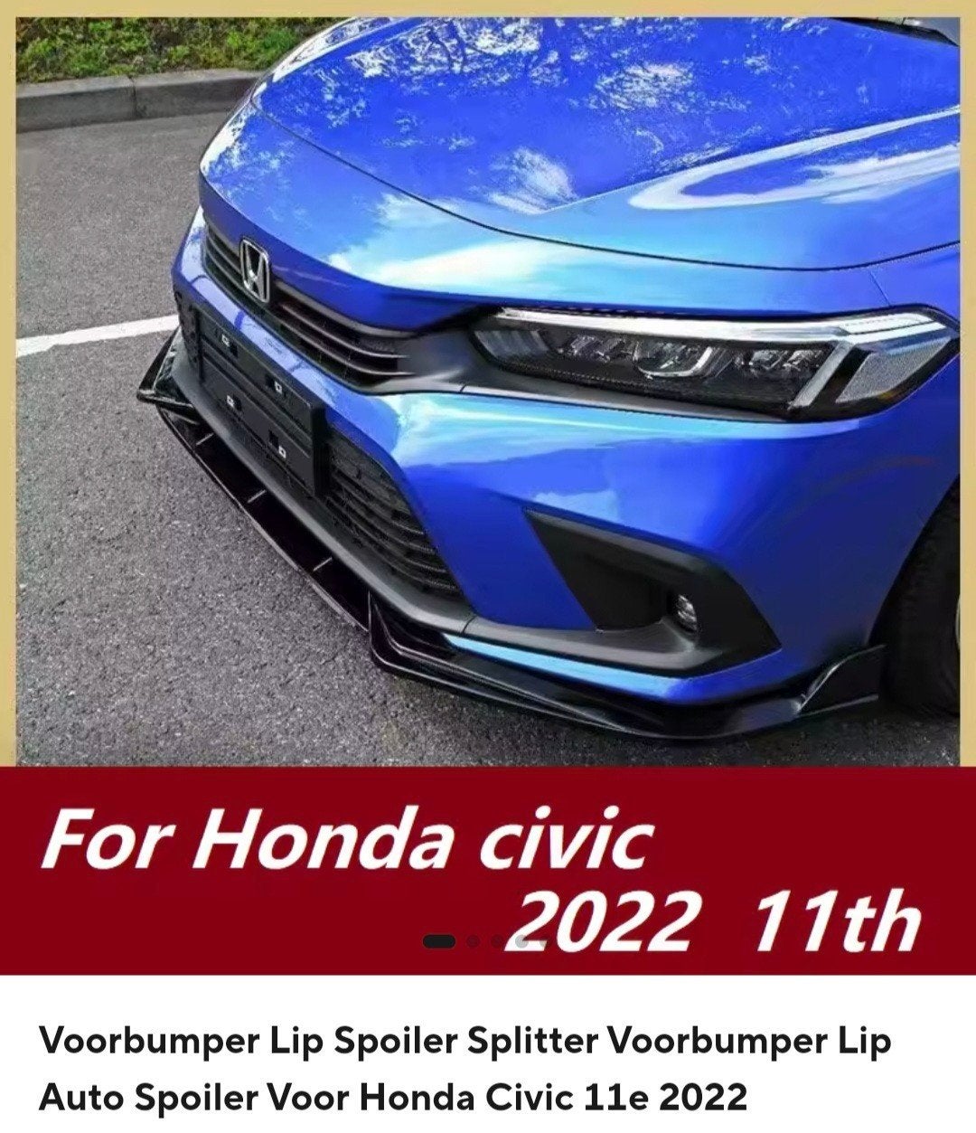 Voorspoiler Carbon Look voor Honda Civic 11e Generatie, Ophalen, Honda, Voor, Nieuw