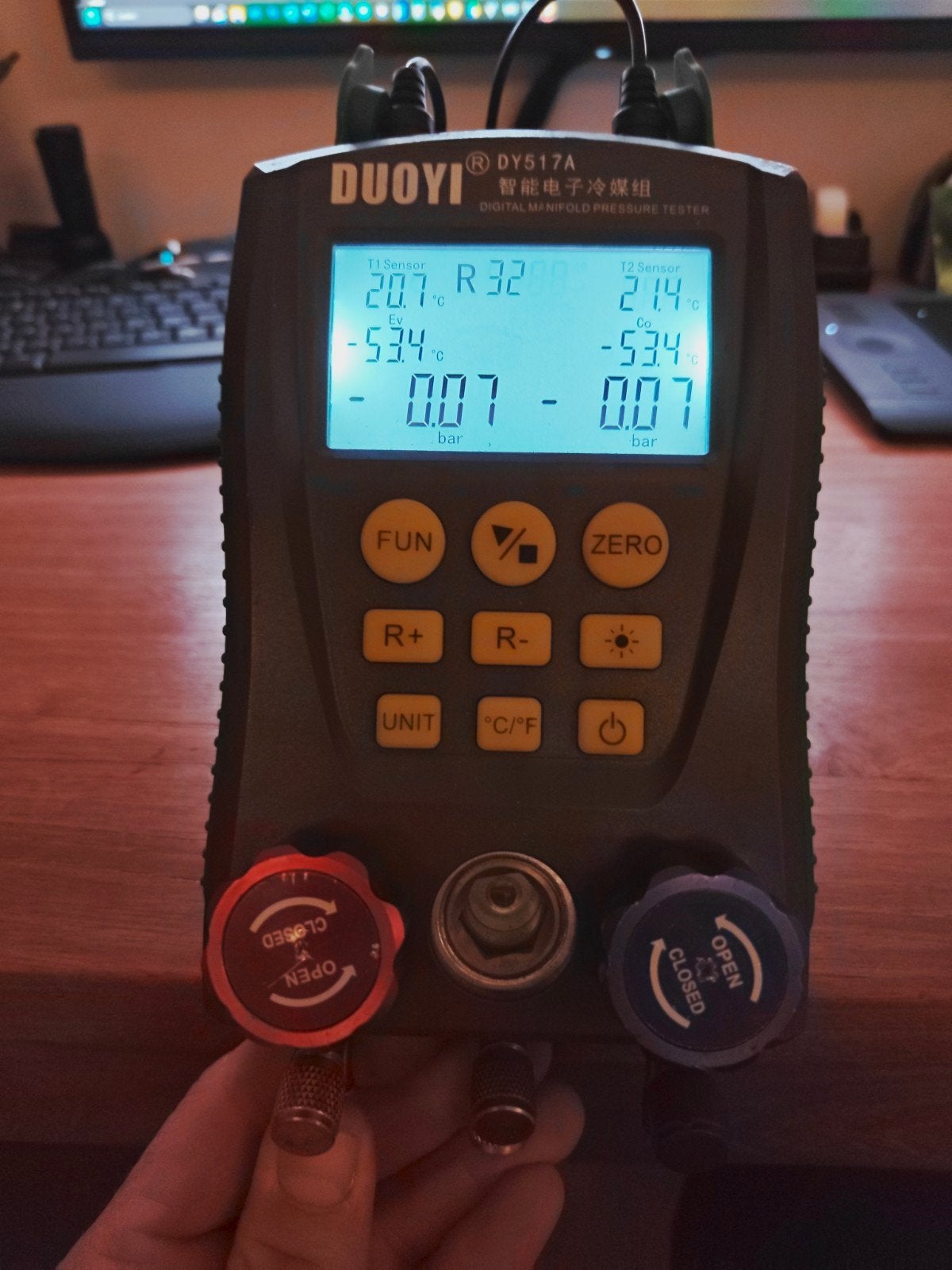 DUOYI DY517A Digitale Manifold Druk Tester, Ophalen of Verzenden, Zo goed als nieuw, Druk