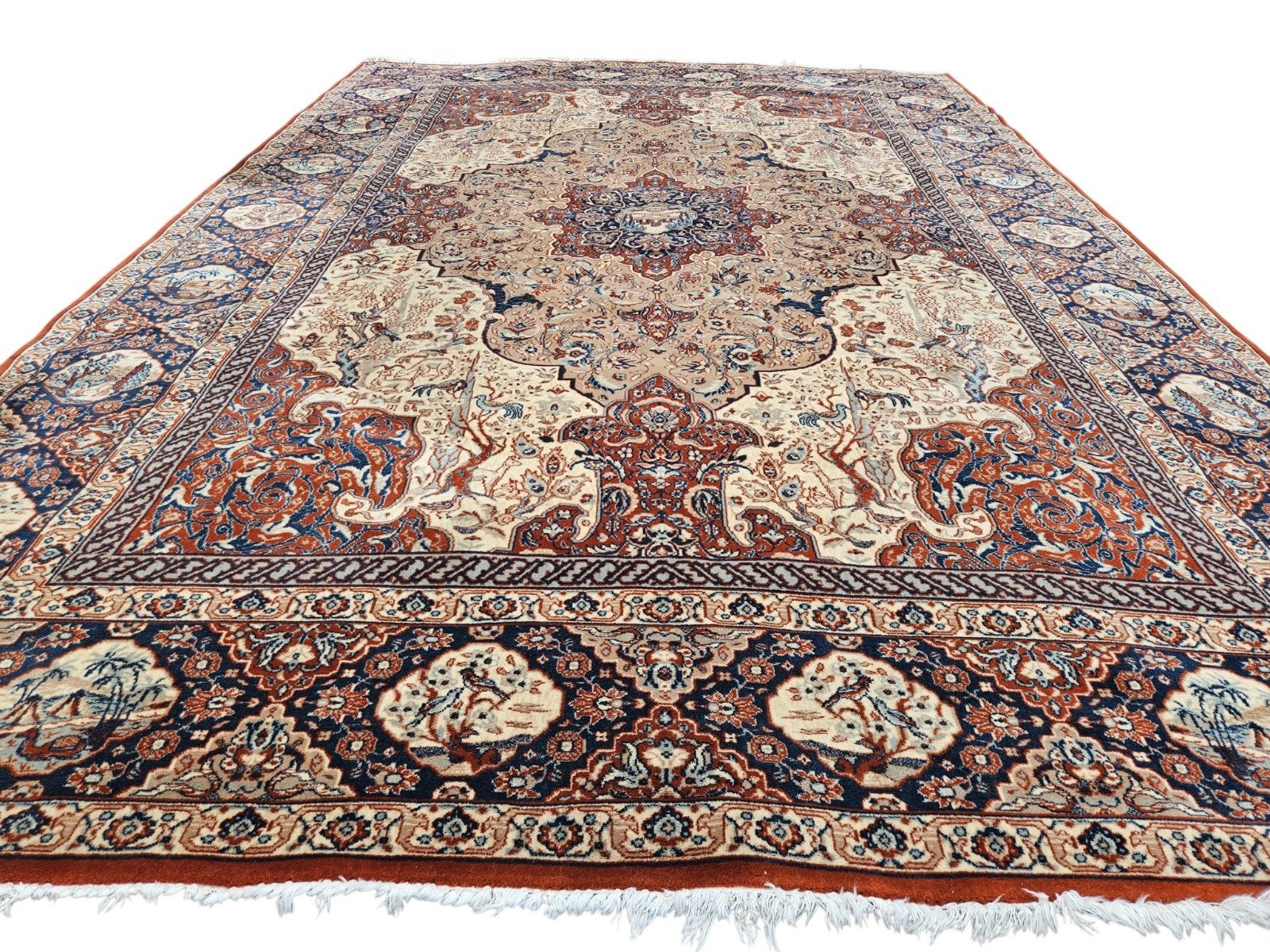 Prachtig groot vintage tapijt 250 x 355 cm, Gebruikt, 200 cm of meer, Ophalen of Verzenden, 200 cm of meer