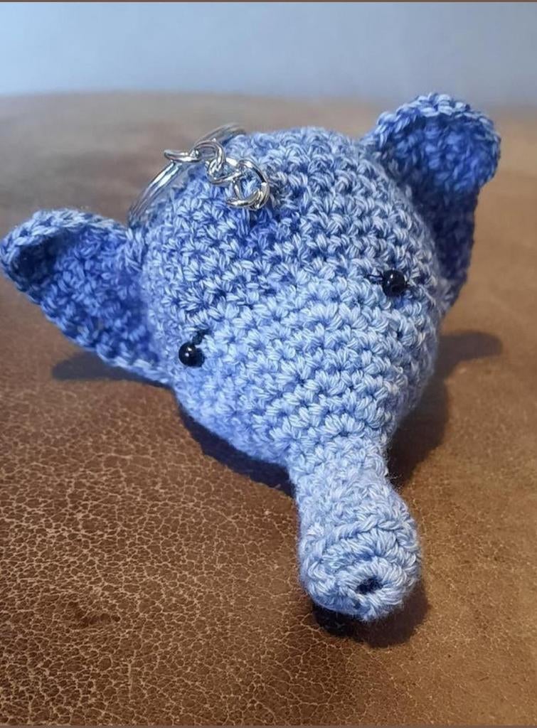 Gehaakte Sleutelhanger Olifant, Verzamelen, Sleutelhangers, Nieuw, Ophalen of Verzenden