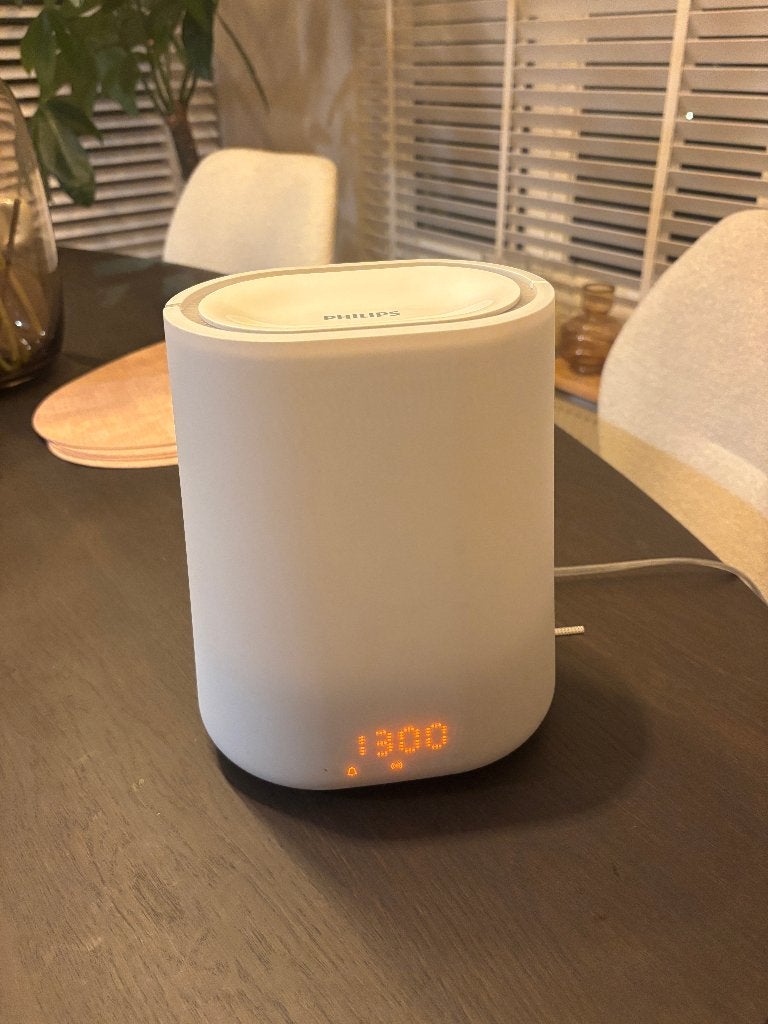 Goede Philips Wake-Up Light HF3475 - Wekkerlamp met FM-radio, Ophalen of Verzenden, Zo goed als nieuw, Digitaal