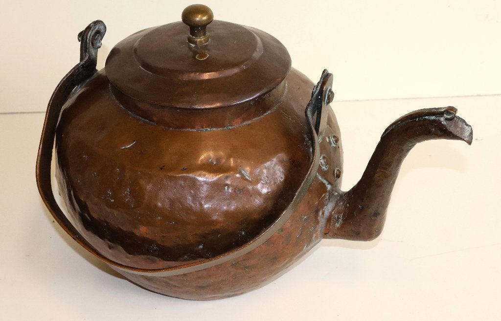 Oude rood koperen ketel, Antiek en Kunst, Antiek | Koper en Brons, Ophalen of Verzenden, Koper