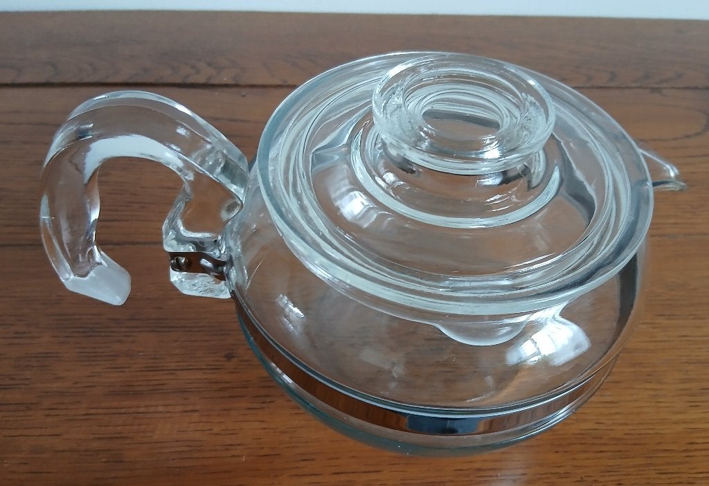 Pyrex Flameware theepot van Corning Glass Works, 6 kops, Gebruikt, Overige merken, Ophalen of Verzenden, Glas