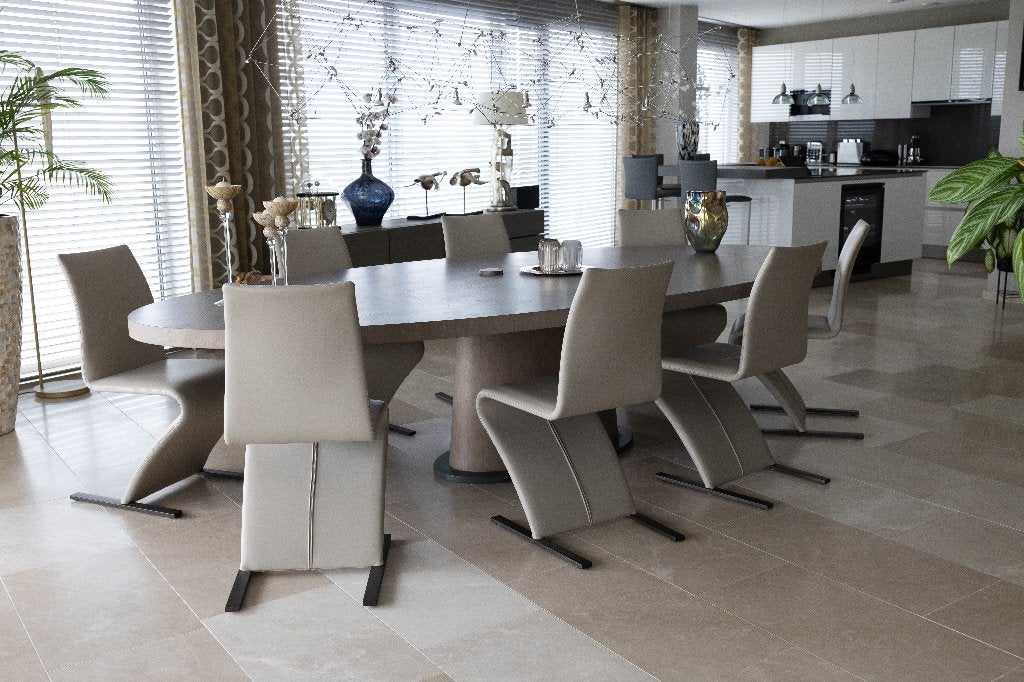 8 design eetkamerstoelen van Draenert, Huis en Inrichting, Stoelen, Ophalen, Leer, Zo goed als nieuw, Vijf, Zes of meer stoelen