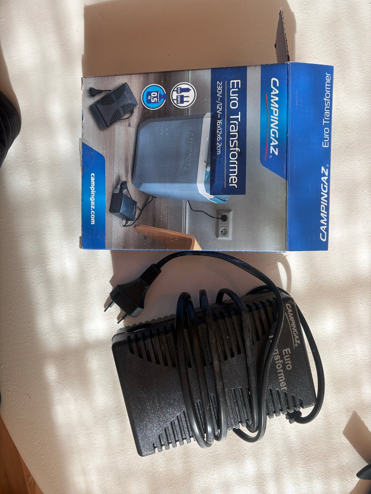 Campingaz Euro Transformer 230V naar 12V, Caravans en Kamperen, Kampeeraccessoires, Ophalen of Verzenden, Zo goed als nieuw