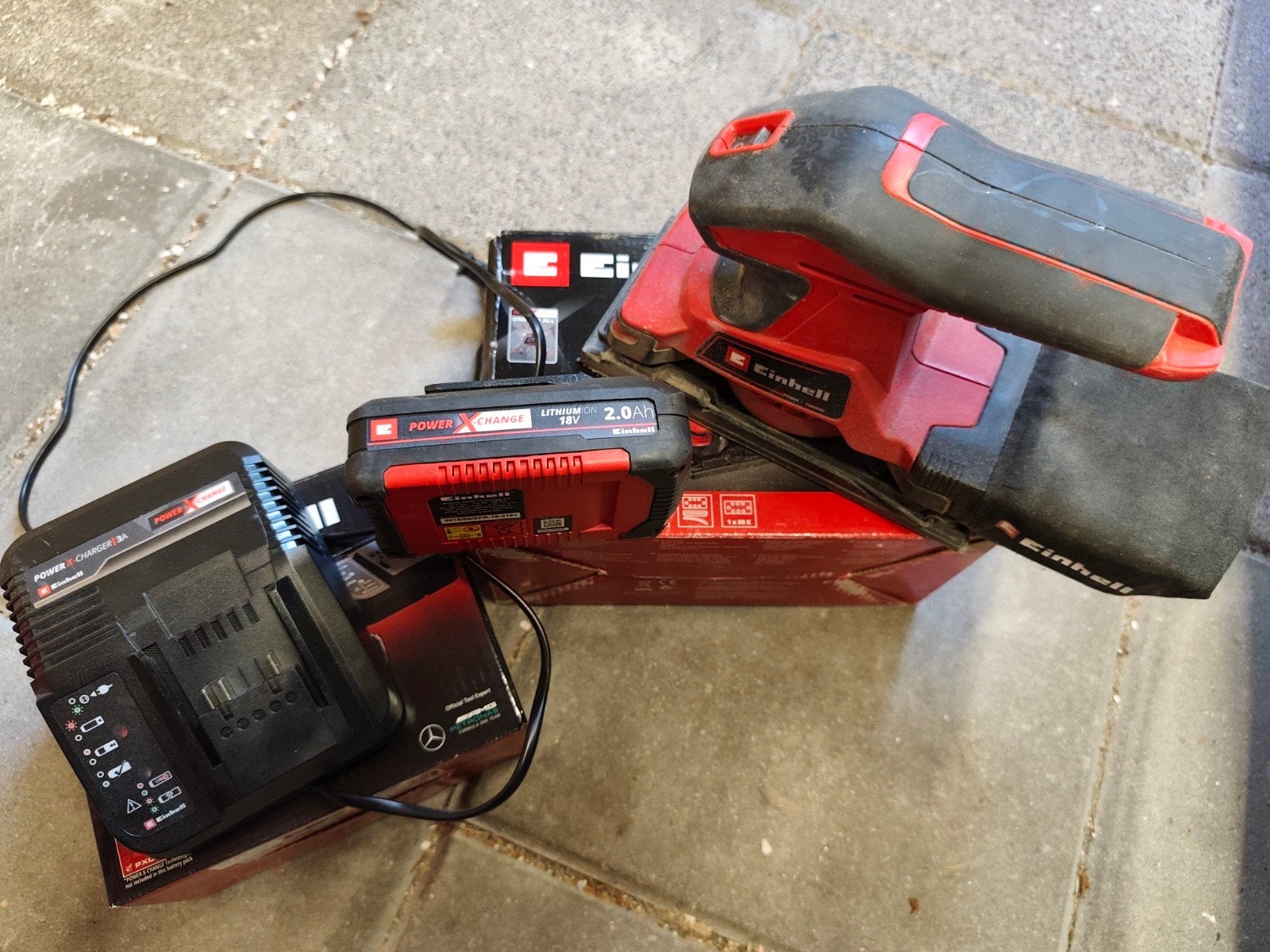 Einhell vlak schuurmachine op accu, Ophalen of Verzenden, Minder dan 600 watt, Vlakschuurmachine