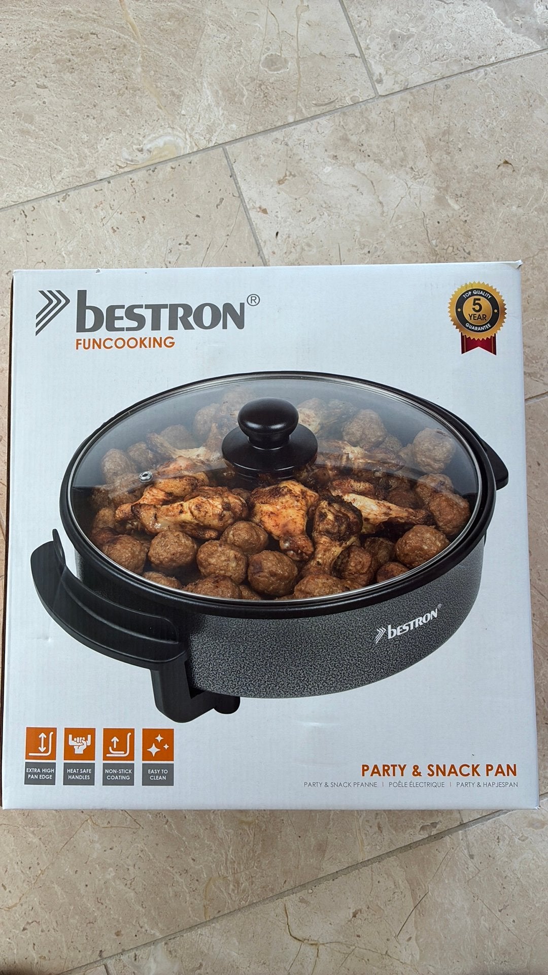 Partypan snackpan hapjespan elektrisch NIEUW!, Ophalen, Nieuw
