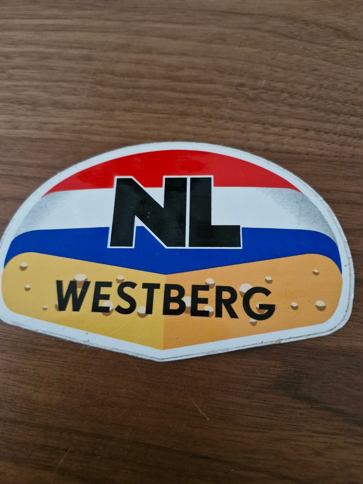 178 Vintage NL Westberg Sticker - Nederland Vlag Design, Ophalen of Verzenden, Zo goed als nieuw