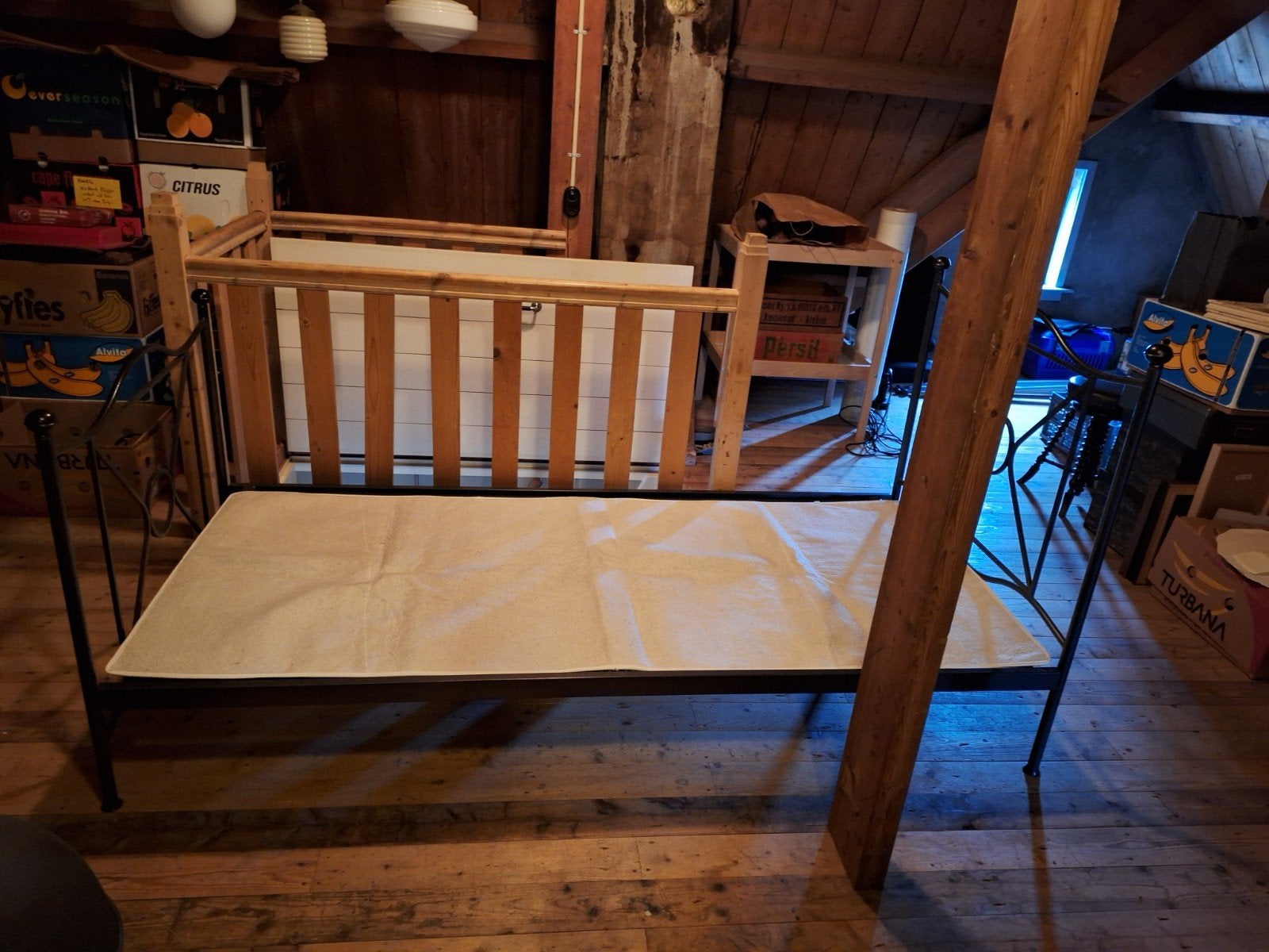 eenpersoons spiraalbed, Ophalen, Gebruikt, 90 cm, Eenpersoons