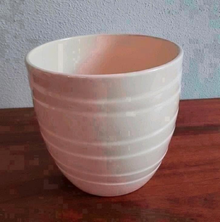 Vintage keramieken bloempot, Rond, Ophalen of Verzenden, Zo goed als nieuw, Aardewerk
