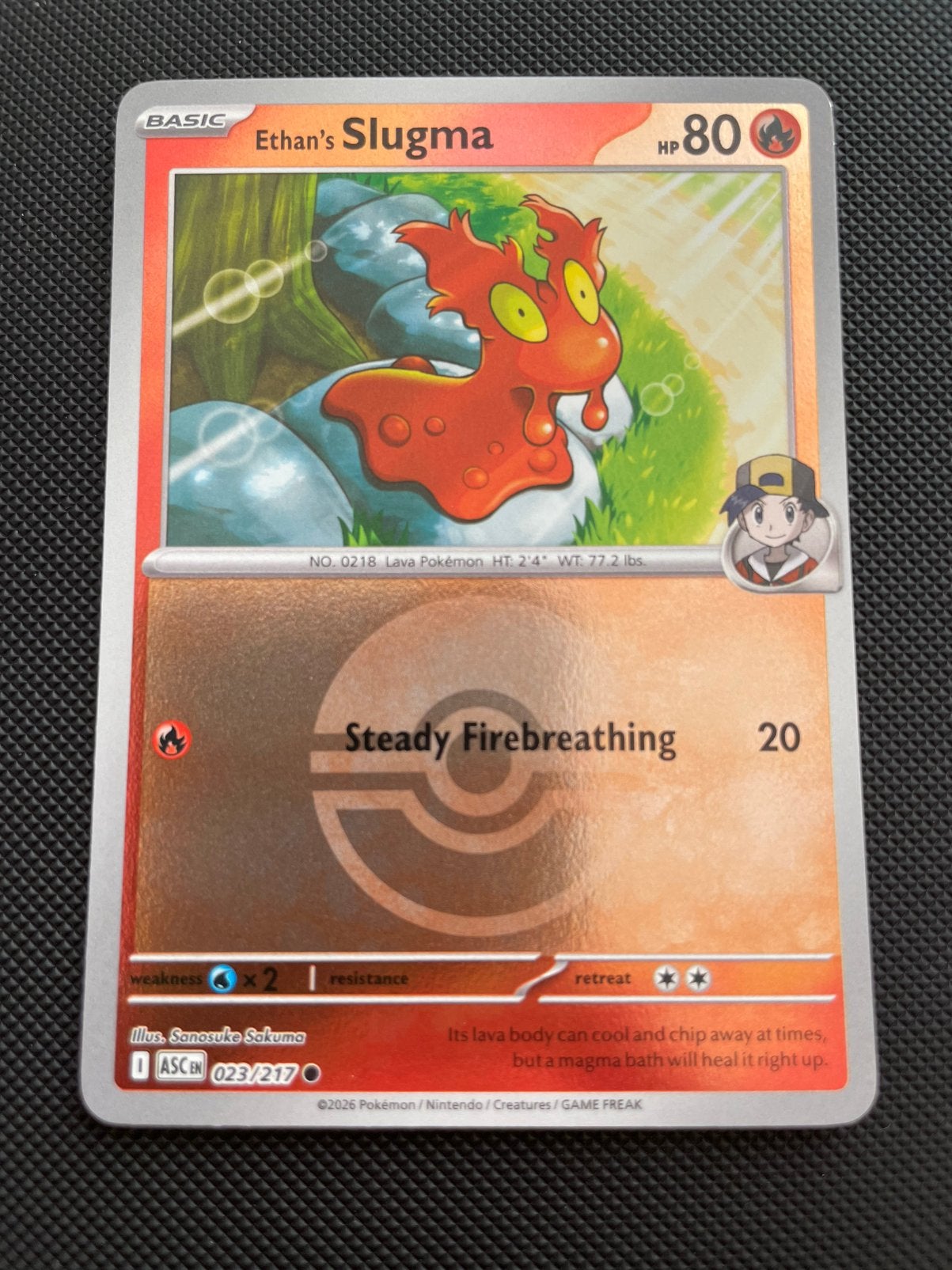 Slugma 023/217 Reverse Holo Poké Ball Ascended Heroes, Verzenden, Zo goed als nieuw