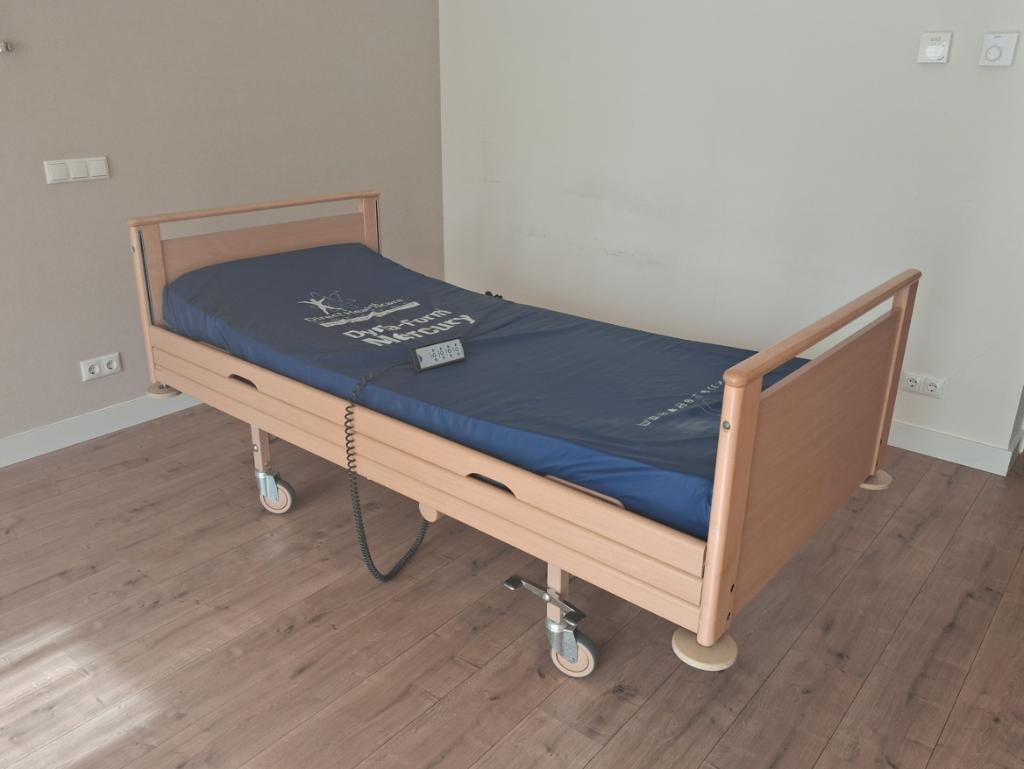 Hoog-laagbed, Ophalen, 90 cm, Eenpersoons, Beige