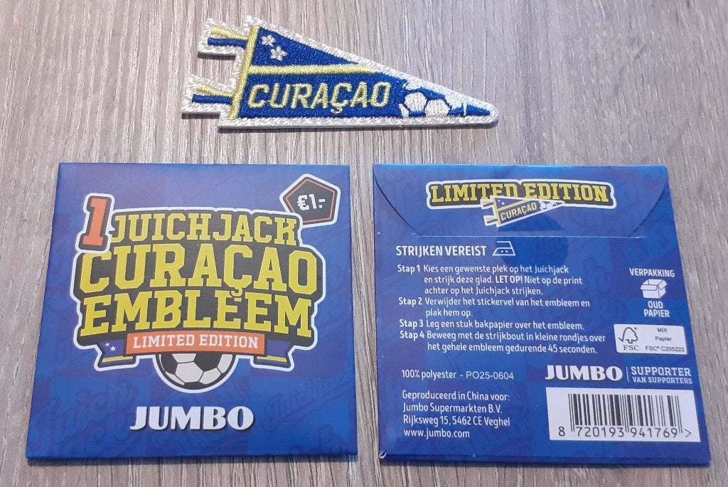 Jumbo Juich Jack embleem Curacao, Jumbo, Verzenden