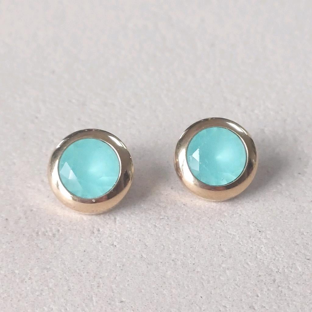 Set van 2 goudkleurige Melano vivid cz mint 7mm, Verzenden