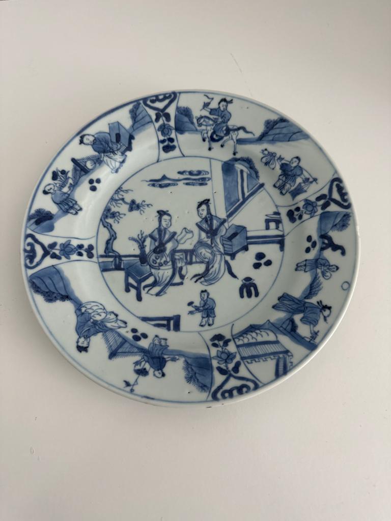 Antiek Chinees Porseleinen Bord, 18e Eeuw, 23cm, Antiek en Kunst, Ophalen of Verzenden
