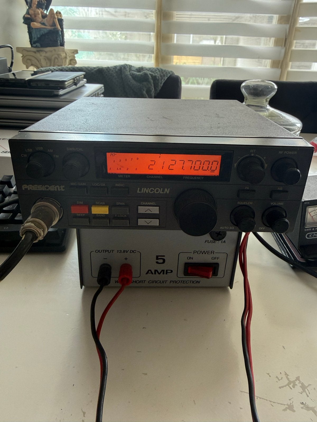 President Lincoln CB-radio met Samlex RPS1205 voeding, Ophalen of Verzenden, Gebruikt, Zender en Ontvanger