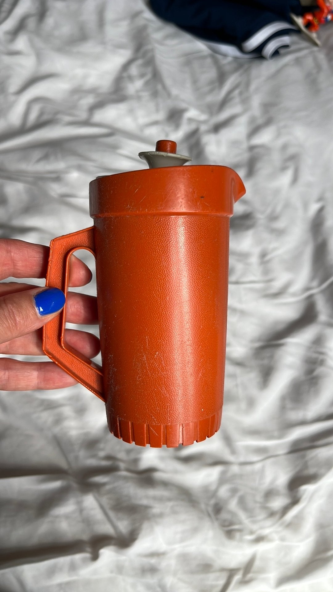 Vintage kannetje oranje, Ophalen of Verzenden, Oranje