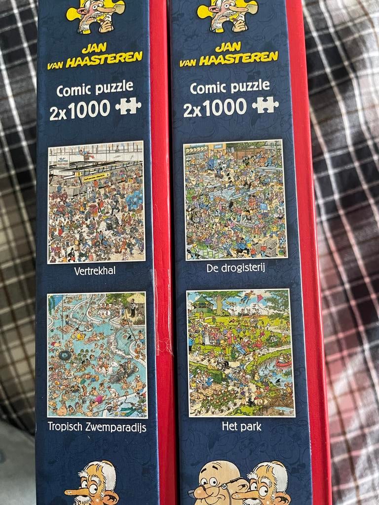 Jan van Haasteren Comic Puzzel 2x1000 stukjes, Verzamelen, Boekenleggers, Zo goed als nieuw, Ophalen of Verzenden