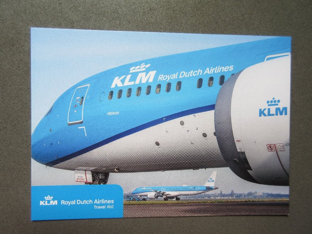 KLM ANSICHTKAART, ONGELOPEN, Verzenden, Nieuw, Kaart, Foto of Prent