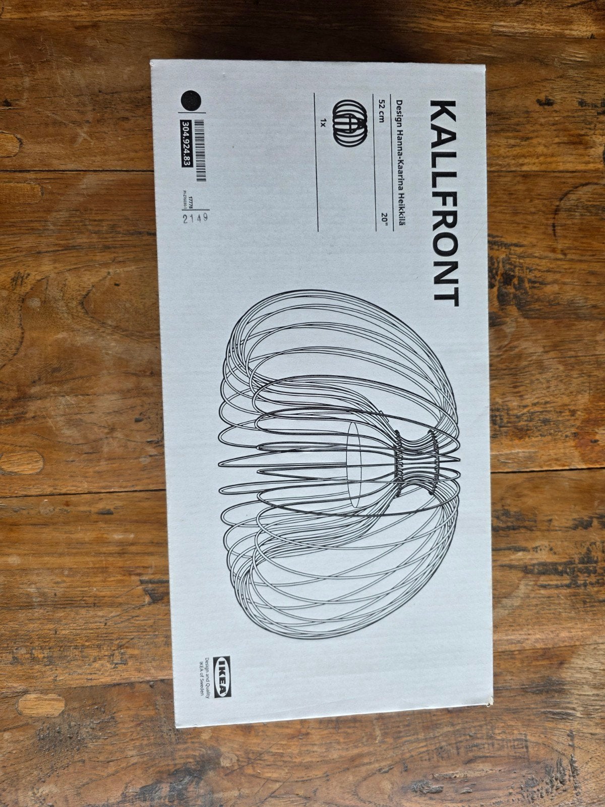 IKEA KALLFRONT lampenkap 52 cm, nieuw in doos, Ophalen, Nieuw, Modern