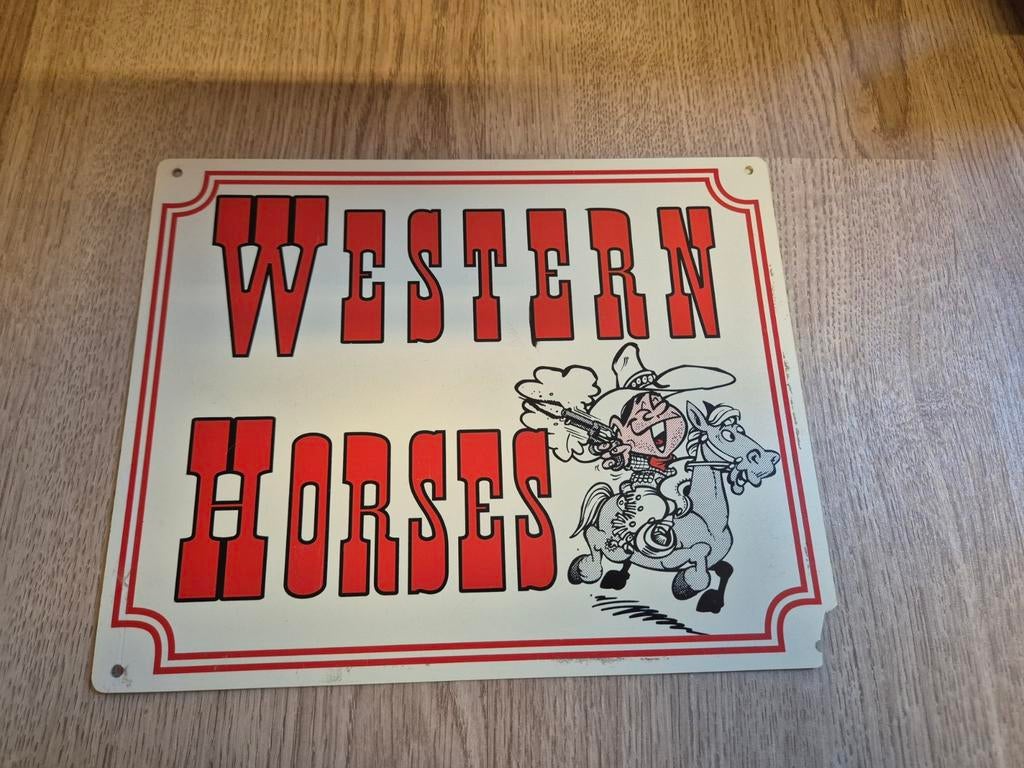 Western horses bordje, Ophalen of Verzenden