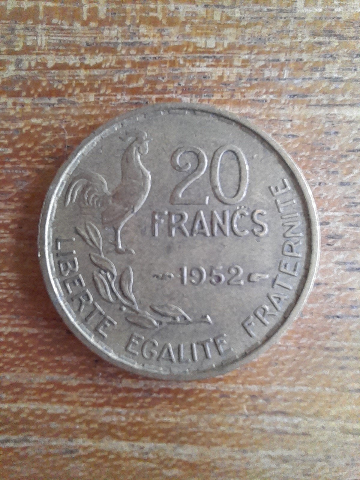 munt Francs Liberte Egalite Fraternite, Ophalen of Verzenden, Frankrijk