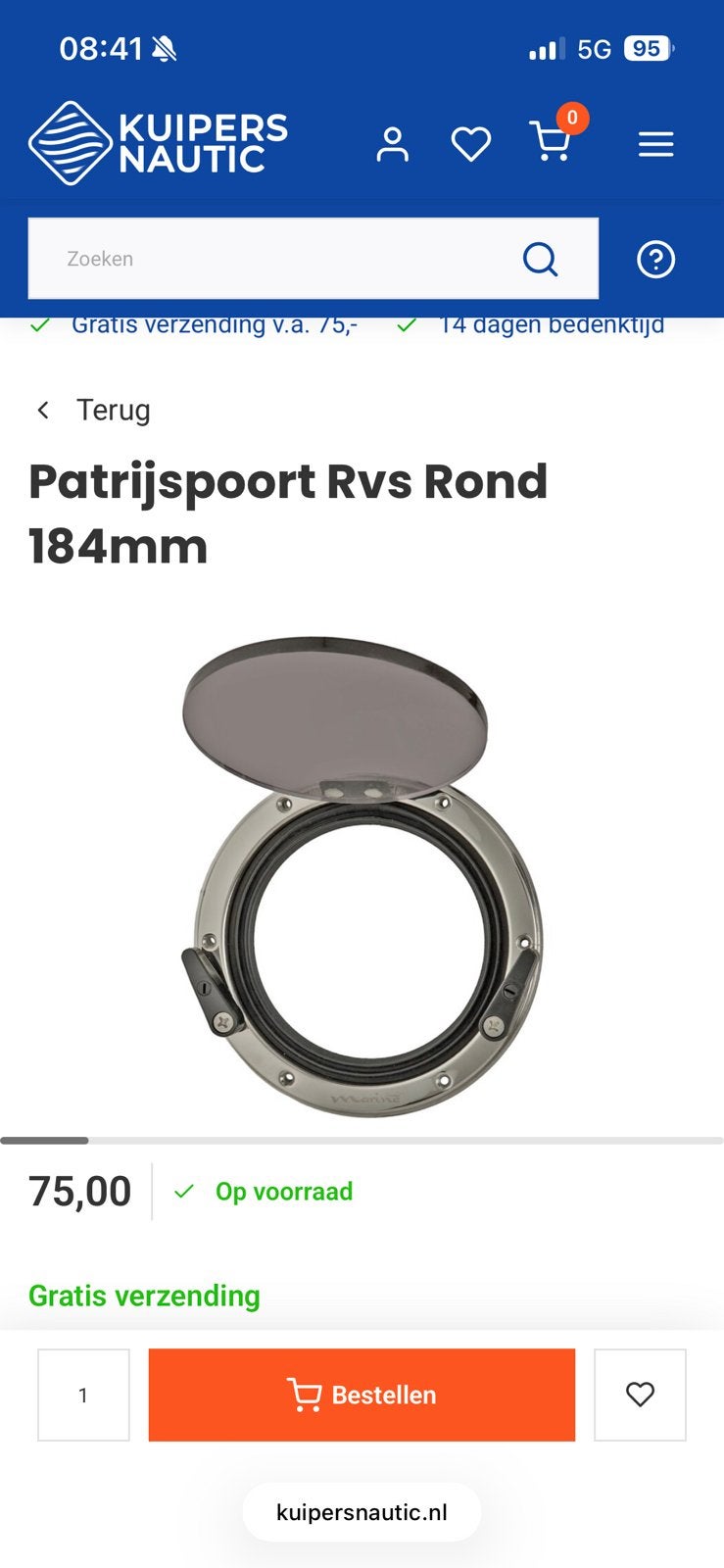 2 nieuwe patrijspoorten, Watersport en Boten, Ophalen of Verzenden, Nieuw
