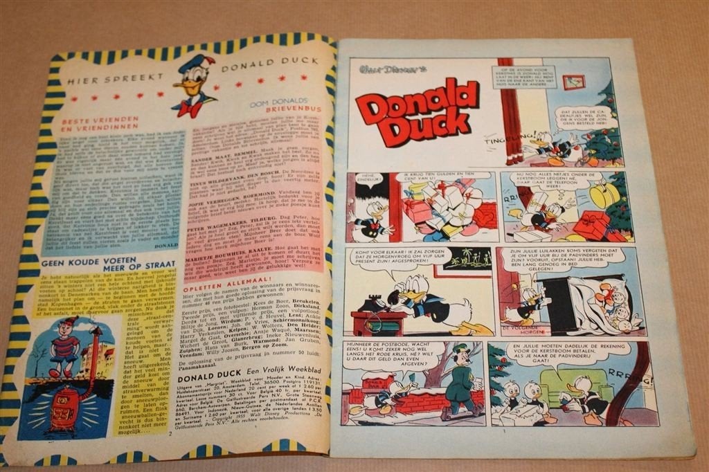 Donald Duck Nr. 52 — Kerstnummer 24 December 1955, Boeken, Eén stripboek, Ophalen of Verzenden, Gelezen